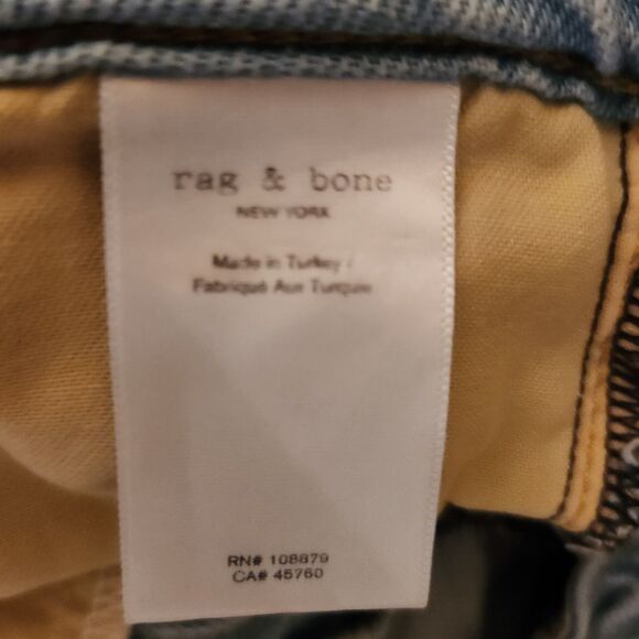 Rag & Bone Featherweight Dre Low-Rise Slim Fit Boyfriend Jeans in Blossom Sz 27 - Picture 6 of 11